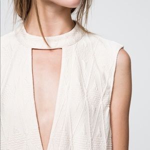 Ganni Need Supply Cream Keyhole Dress